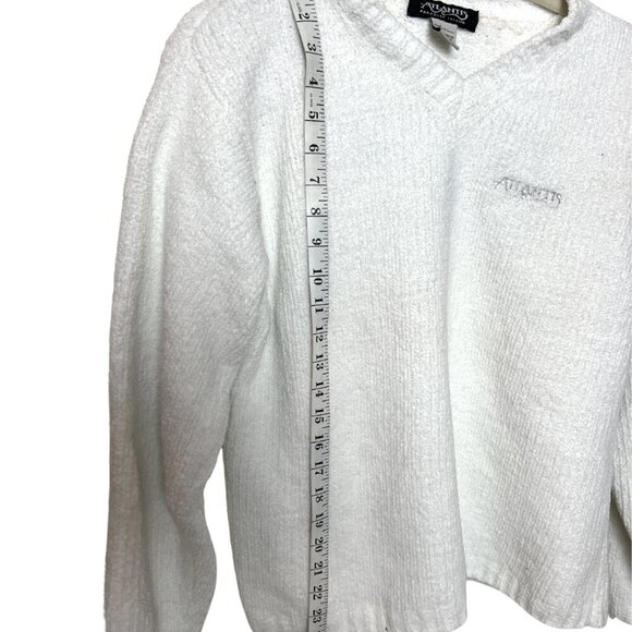 Atlantis Fleece White Long-Sleeve Pullover, S - Picture 6 of 8